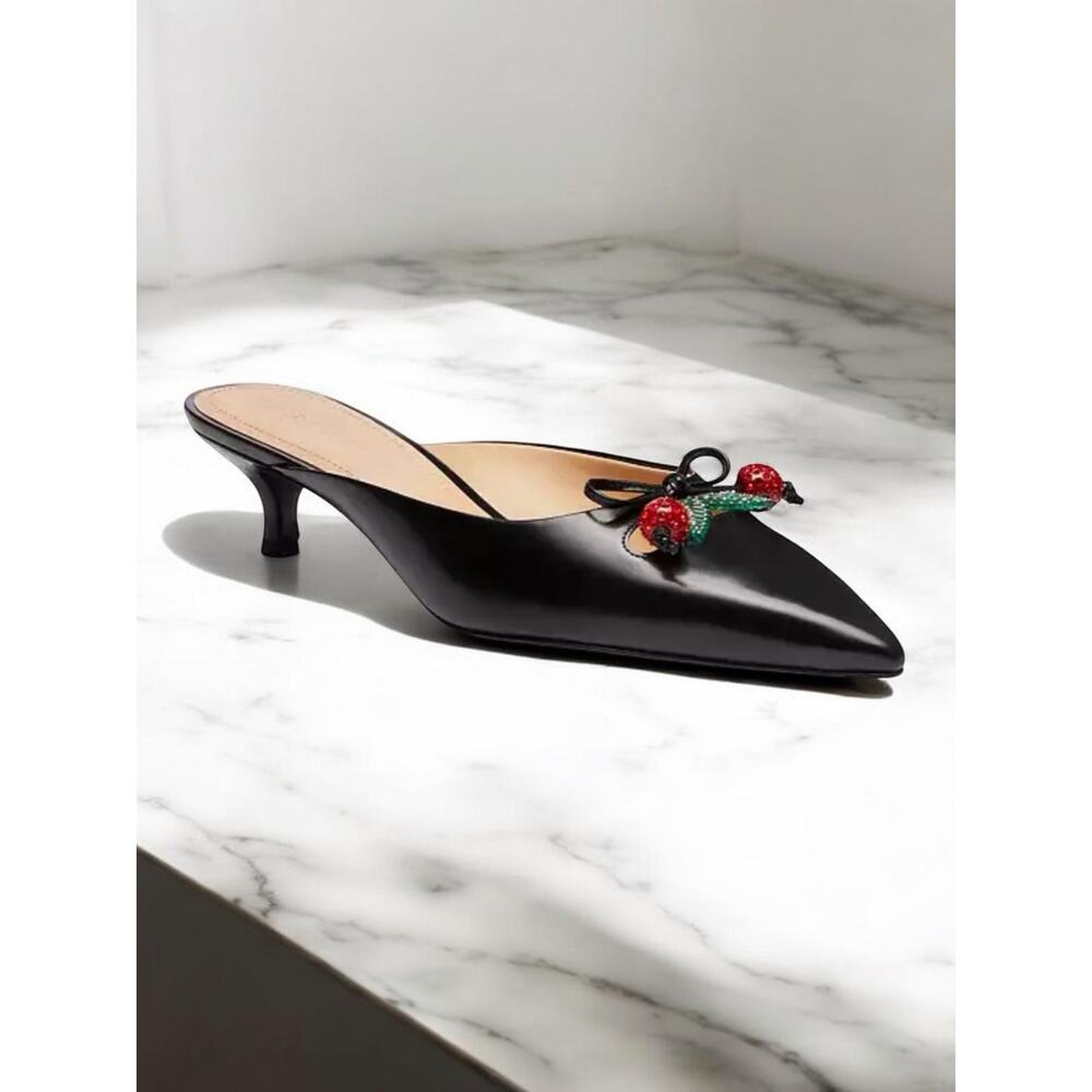 NWT Coach CAS59 Runway Leather Mule With Cherries Size 9.5B - Picture 3 of 12